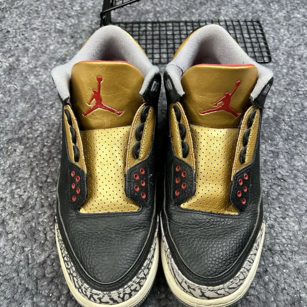 Air Jordan 3 Metalic Gold Black W 10.5/ M 9 CK9246-067